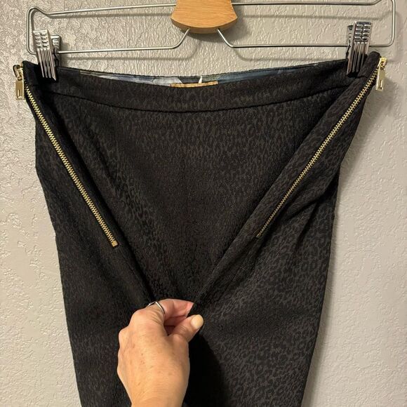 Ted Baker Women's Shilat Leopard Jacquard Suit Trouser Pants Black US 6/8 - Picture 3 of 4